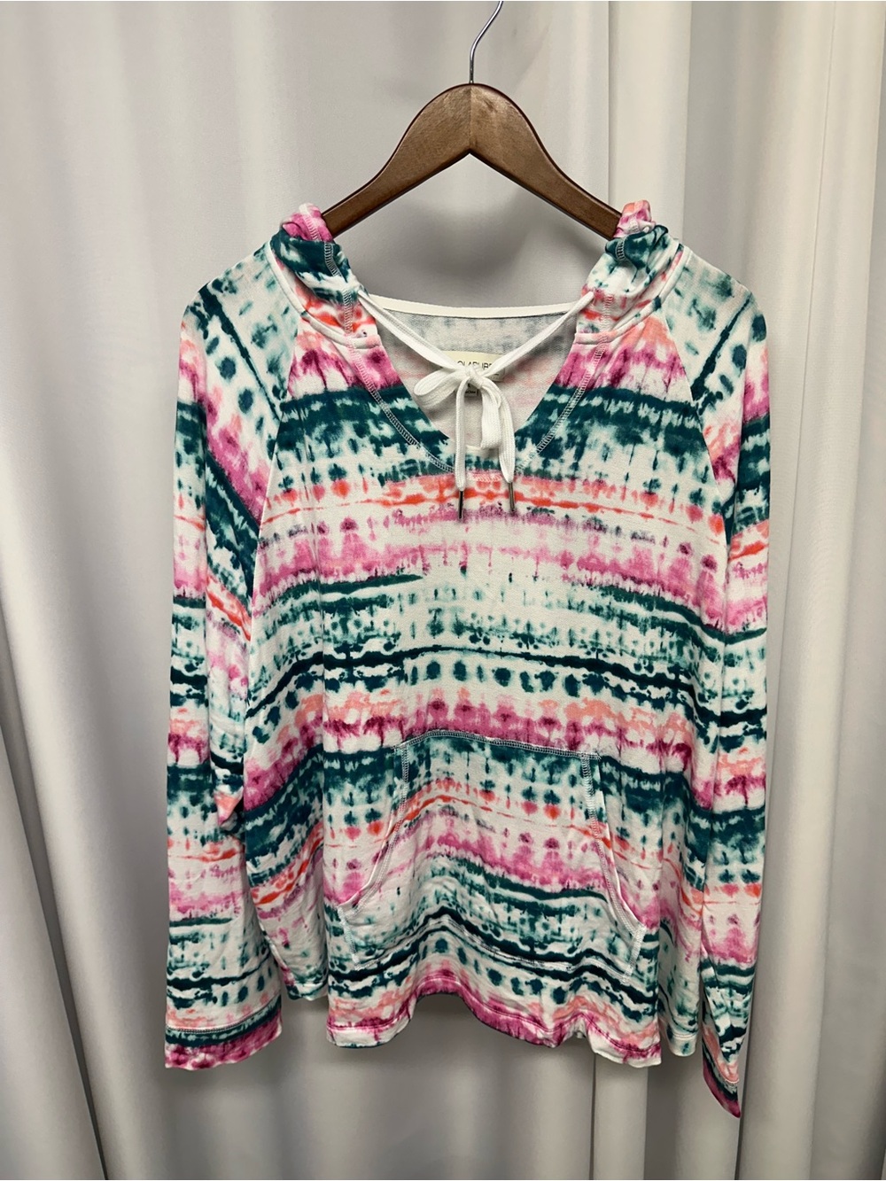 Ugh Koolaburra French lounge hoodie size 2x pink teal nwot